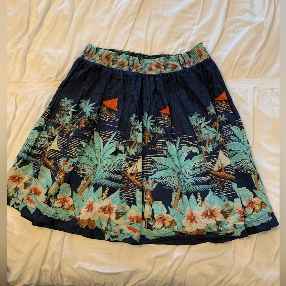 Tommy Hilfiger Navy Tropical Skirt